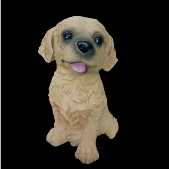 Golden Retriever Figurine Sitting Dog Nicely Detailed Statue Resin 6” Tall - Picture 3 of 12